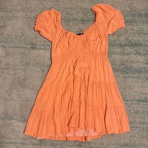Blue brush dresses, Size Large, color orange
